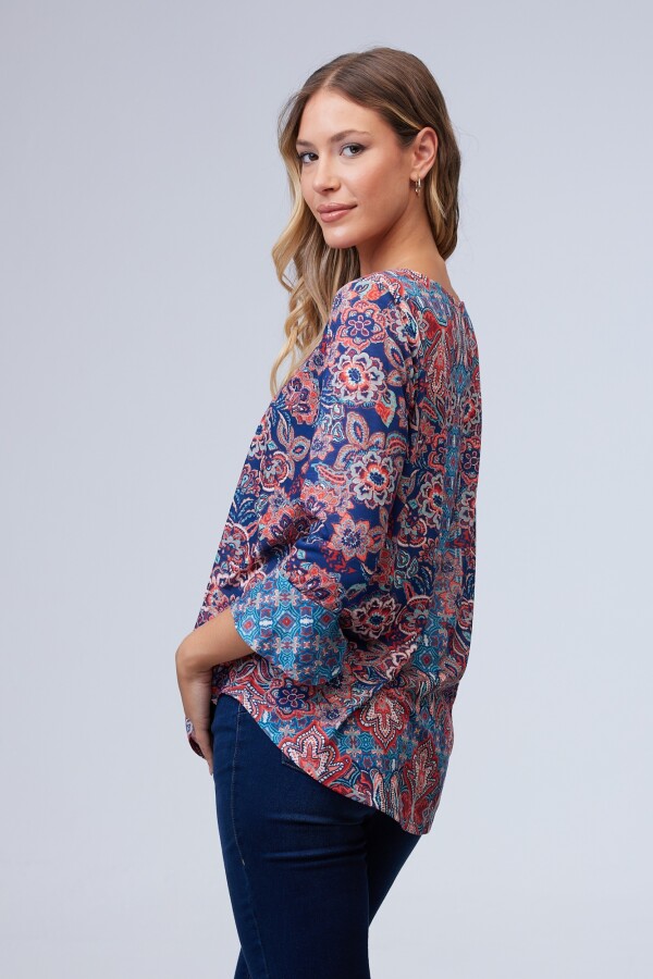 Blusa Print MULTI/AZUL