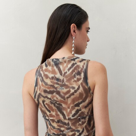 TOP SKINA Animal Print