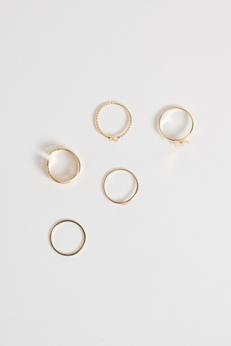 Set anillos Dorados