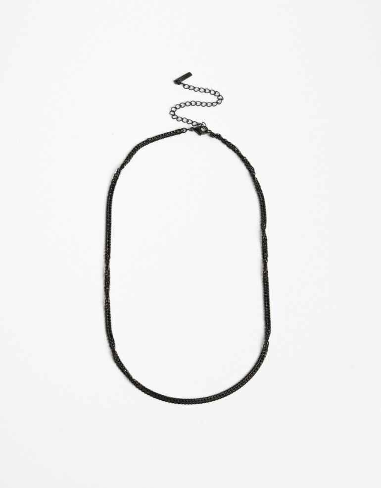 Collares Cortos Metal Collar De Acero Men´s Collection - Negro