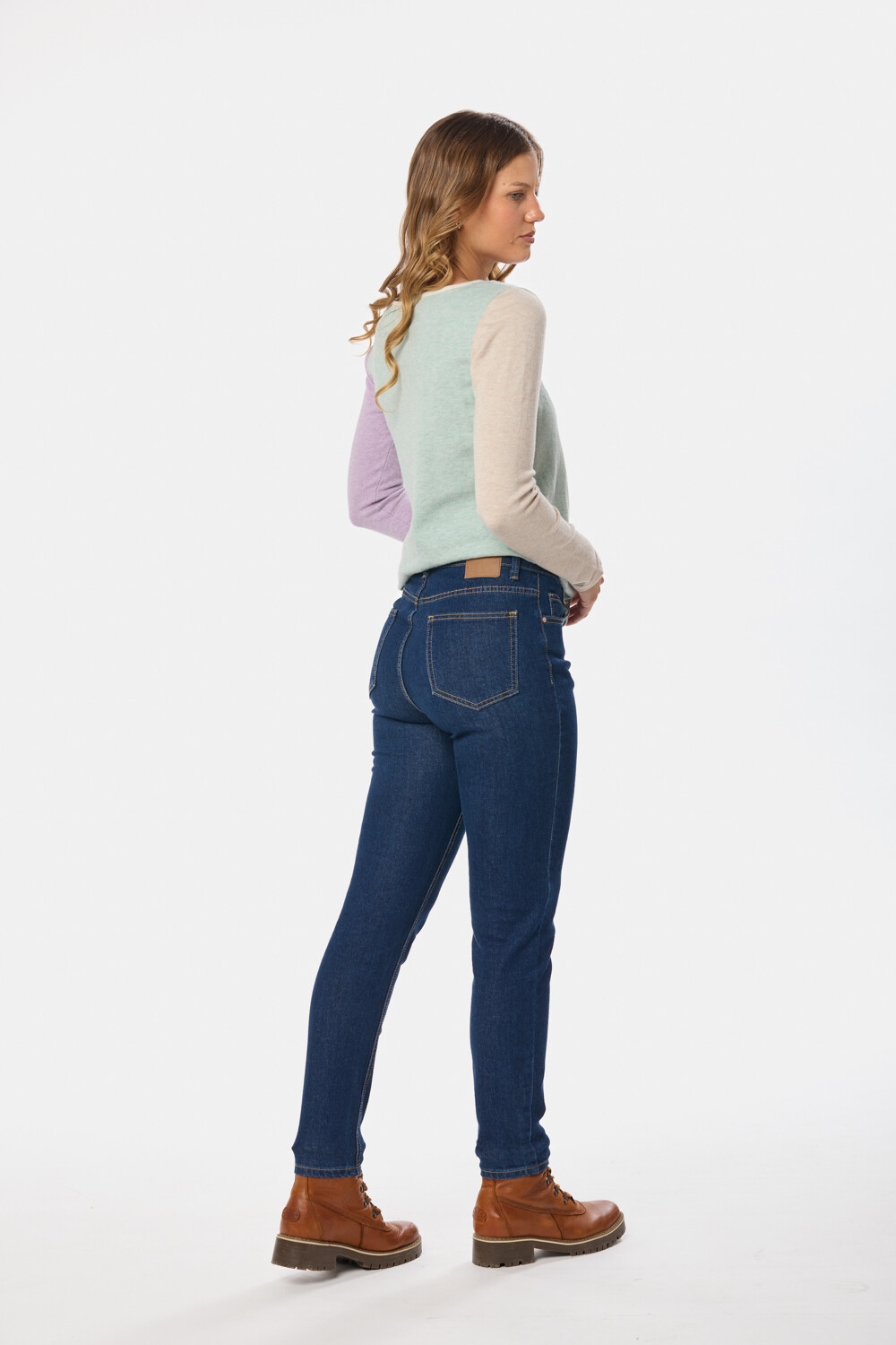 PANTALÓN DE JEAN SKINNY Azul Oscuro