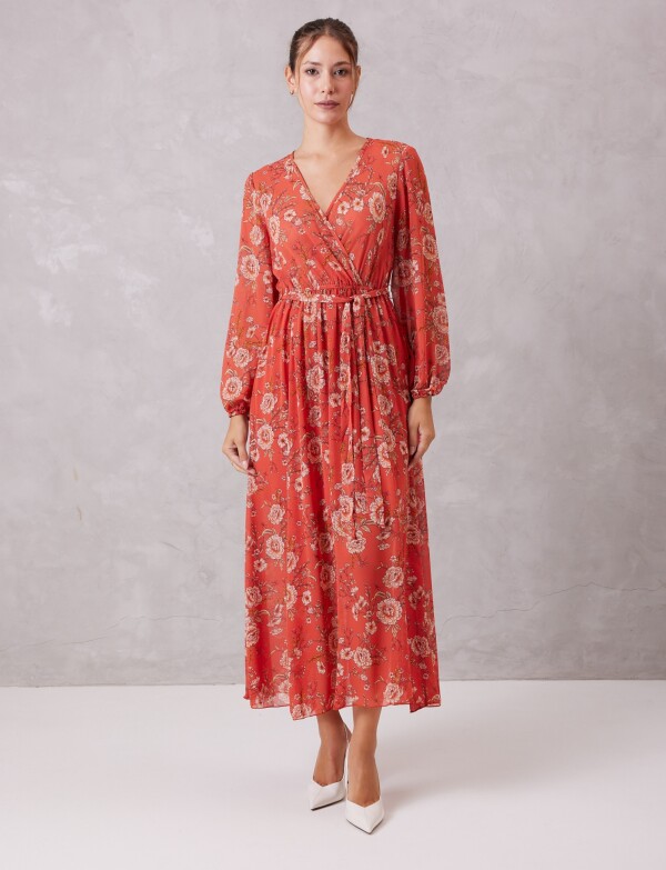 Vestido Maxi Lazo TERRACOTA/MULTI