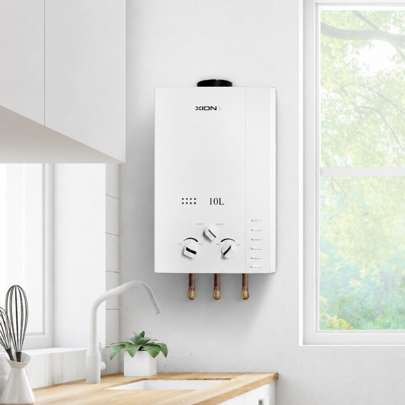 TERMOTANQUE 10L XION GAS Blanco