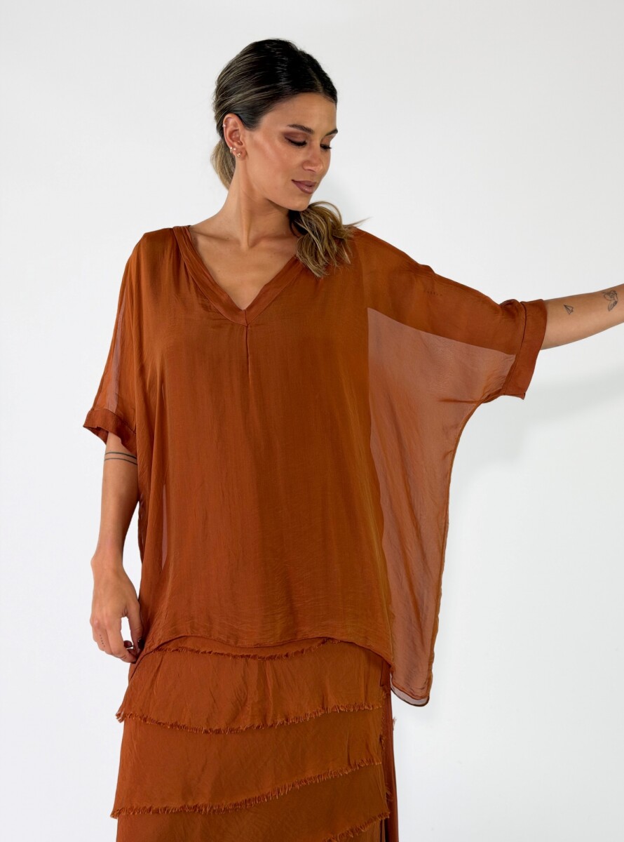 BLUSA VERONA - TERRACOTA 