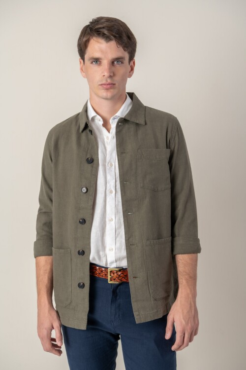 Sobre camisa Lino Verde