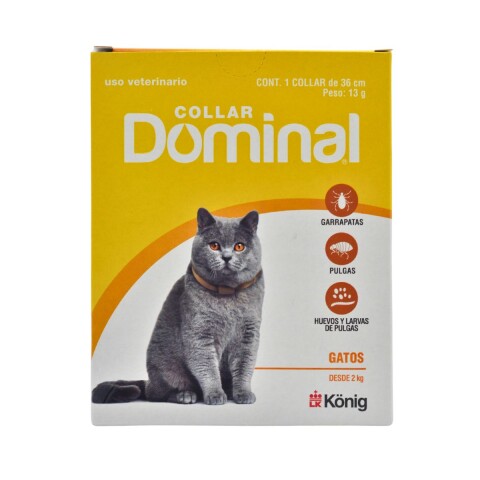 DOMINAL COLLAR ANTIPULGAS Y GARRAPATAS PARA GATOS DOMINAL COLLAR ANTIPULGAS Y GARRAPATAS PARA GATOS