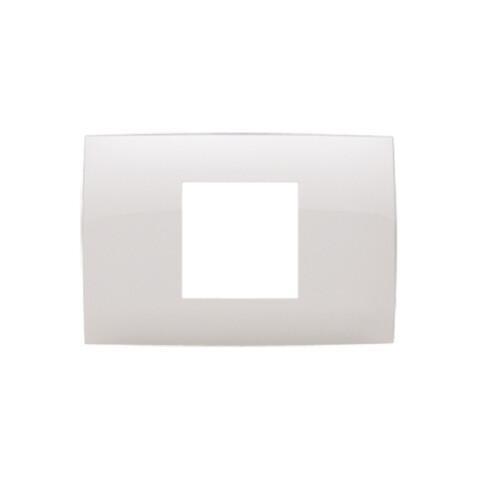 Plaqueta p/1 módulo doble - Presta blanco C51512