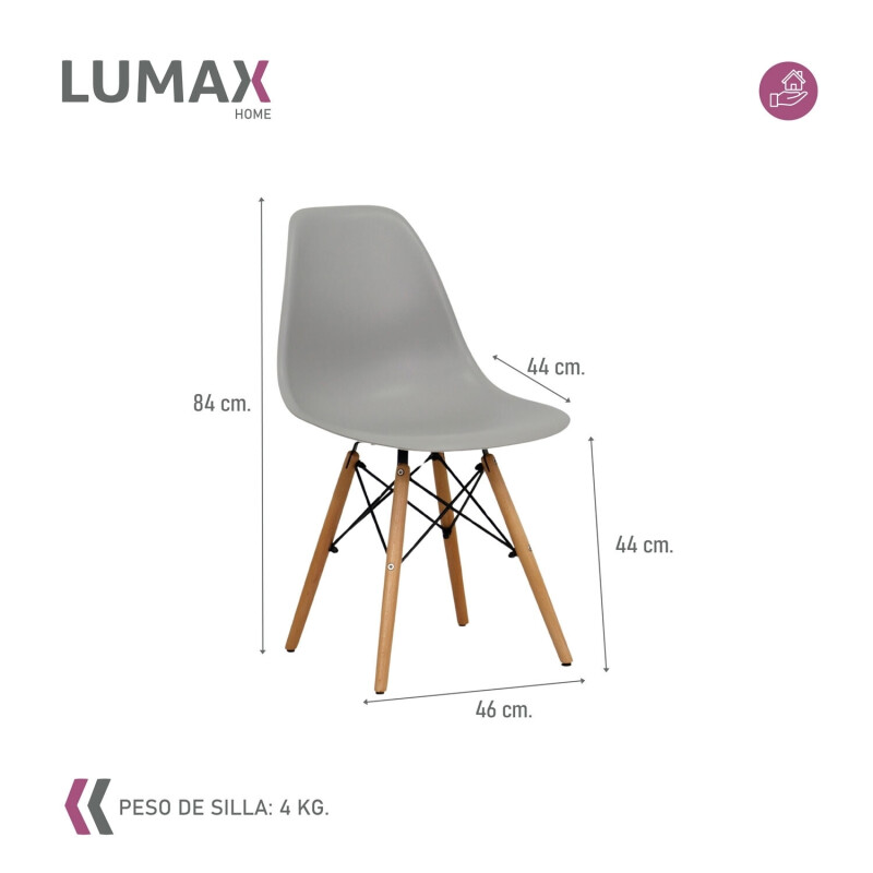 Sillas Eames Lumax Colorido Innovador Moderno Gris