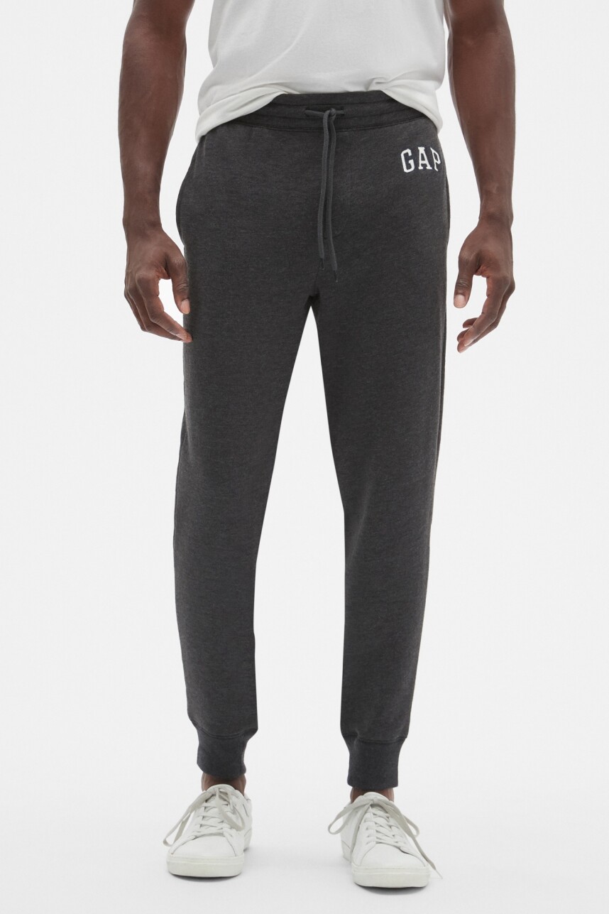 Pantalon Deportivo Con Felpa Logo Gap Hombre Charcoal Grey