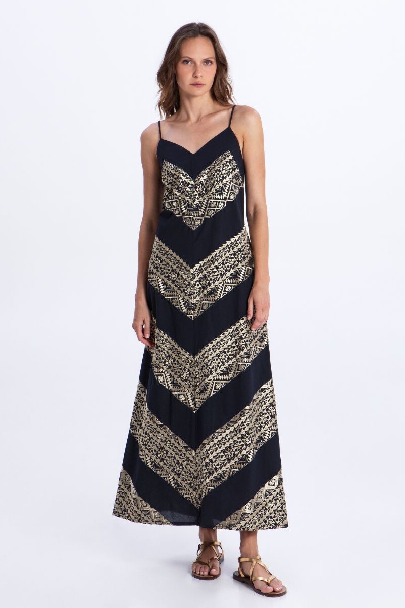 VESTIDO CLASSIC TRIANGLE CROSS Negro