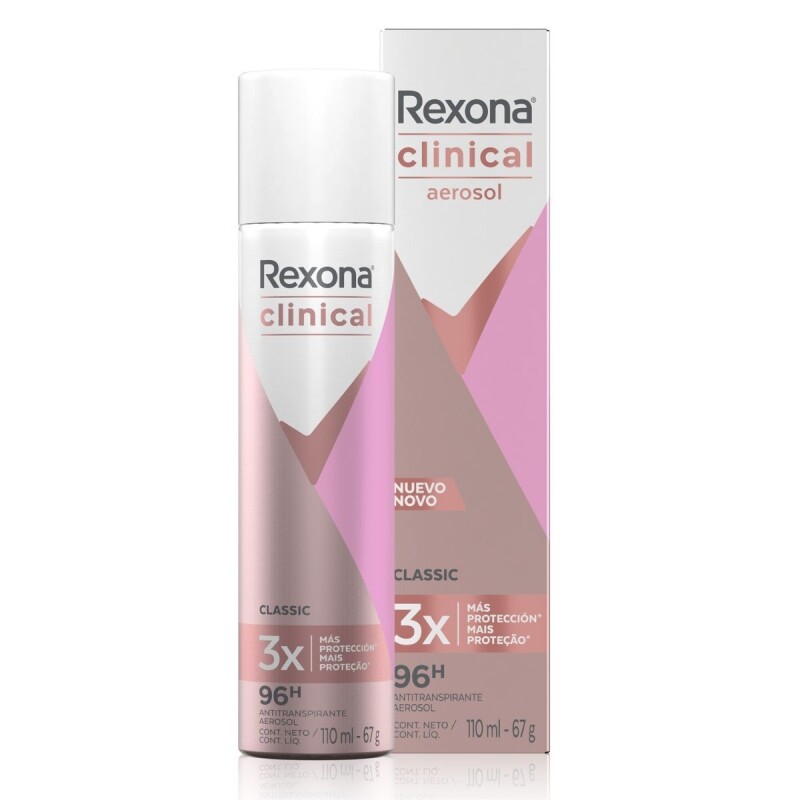 Desodorante Rexona en Aerosol Clinical Classic 110 ML Desodorante Rexona en Aerosol Clinical Classic 110 ML