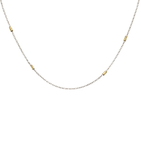 Cadena Cartier- Plata y Oro-Sin piedra-CD5048 sinpiedra