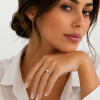Anillo Isora de MOON en plata 925 con perla y brillante Anillo Isora de MOON en plata 925 con perla y brillante