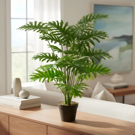 Planta Con Maceta Hoja Palmera Planta Con Maceta Hoja Palmera