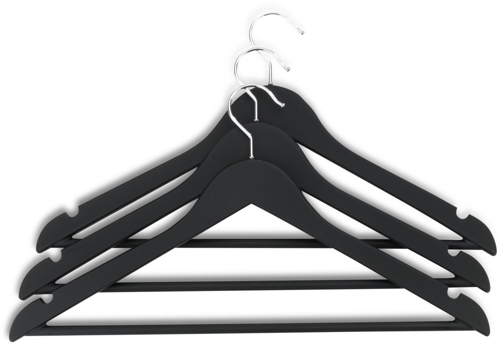Perchas ABSALON L44cm 3 unidades negro 