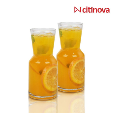 Set 4 Botella Decantador Agrozza Jarra Vidrio 410Ml Citinova Transparente
