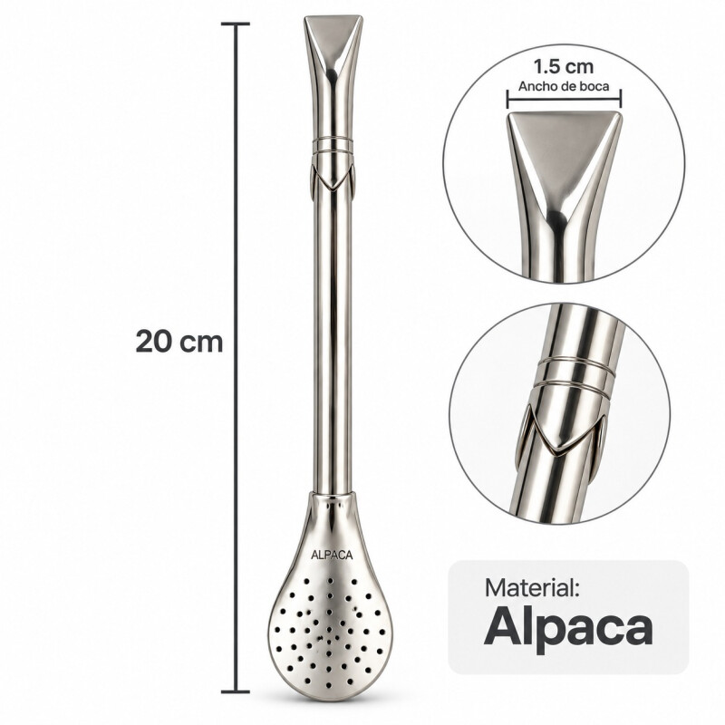 Bombilla de Alpaca Gruesa 20cm Opcion 2