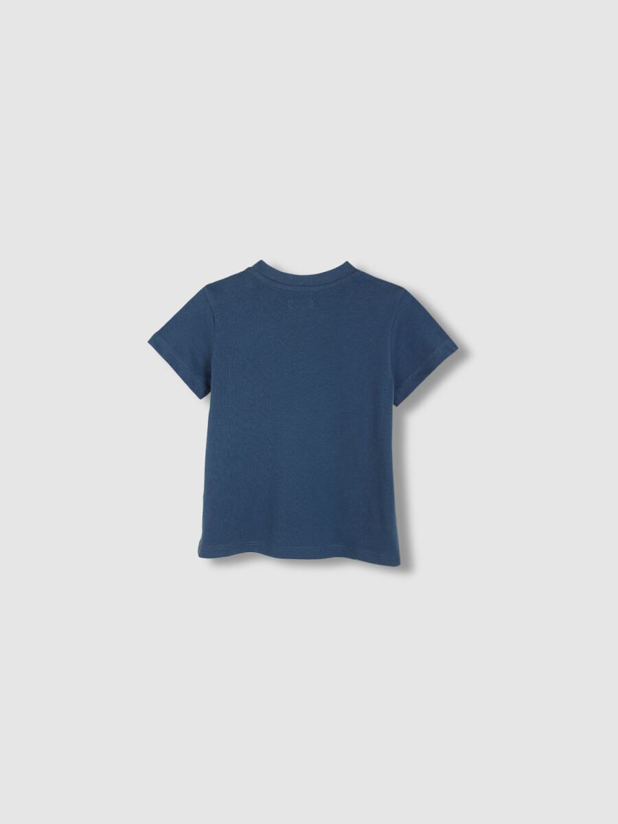 Camiseta Manga Corta Surf Flower Azul