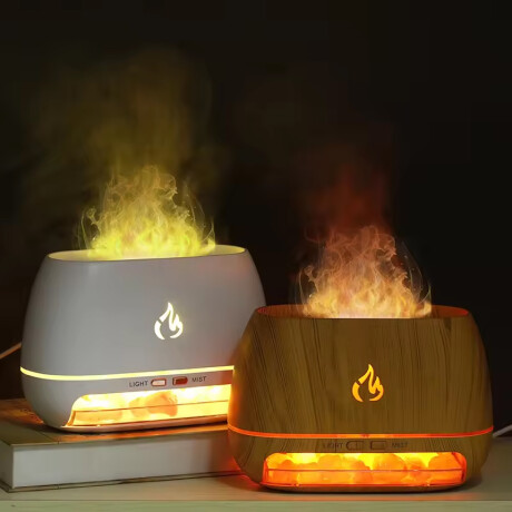 Difusor Vaporizador De Aroma con piedras de sal del himalaya Blanco