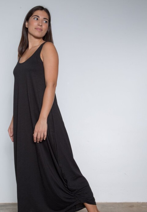 Vestido Largo Balón Negro