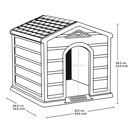 Casa para Perros de Razas Pequeñas Rimax Taupe/Rojo Casa para Perros de Razas Pequeñas Rimax Taupe/Rojo