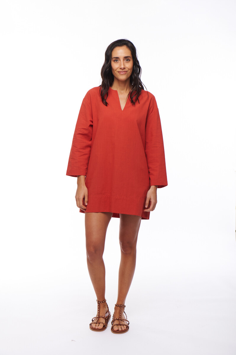 VESTIDO PAULINA - LADRILLO 