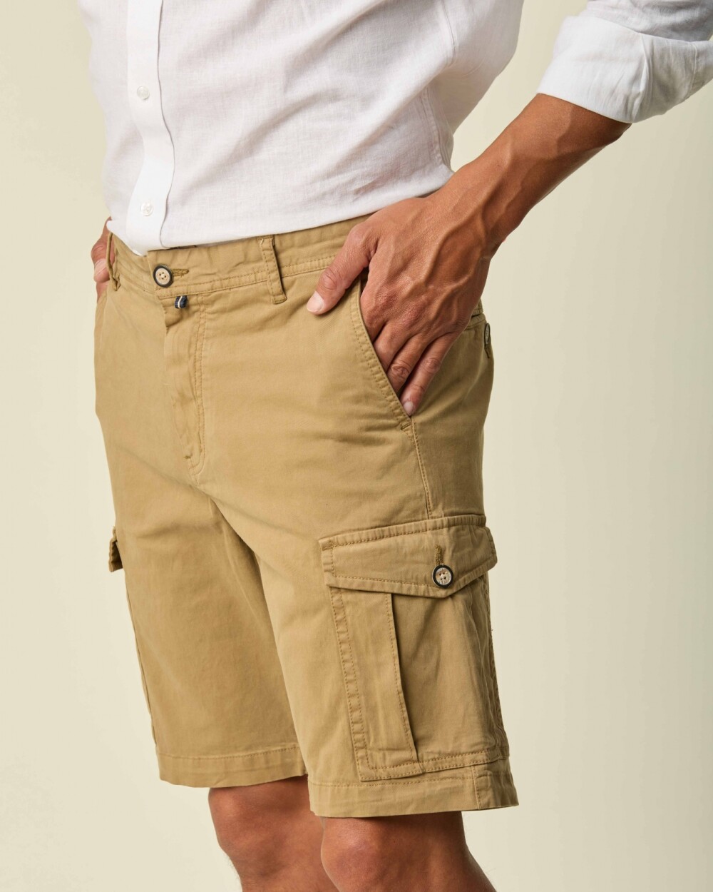 Bermuda Cargo Algodón Tostado
