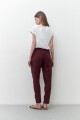 Pantalón pijama de lino bordo