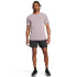 UA TRAIL RUN SHORTSLEEVE-GRN GRY-015