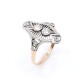 Anillo en oro 18k, brillantes centrales y diamantes Anillo en oro 18k, brillantes centrales y diamantes