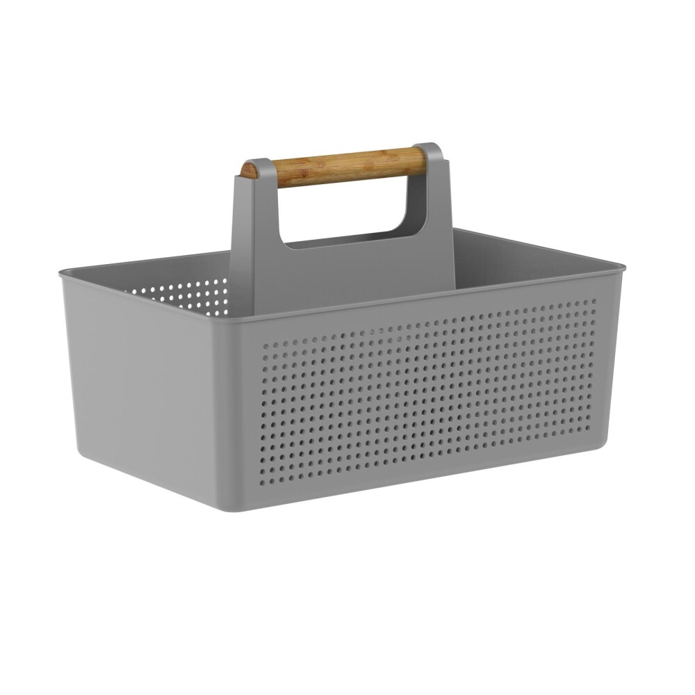 CESTA ALMACENAJE POLIPROPILENO GRIS FLOW