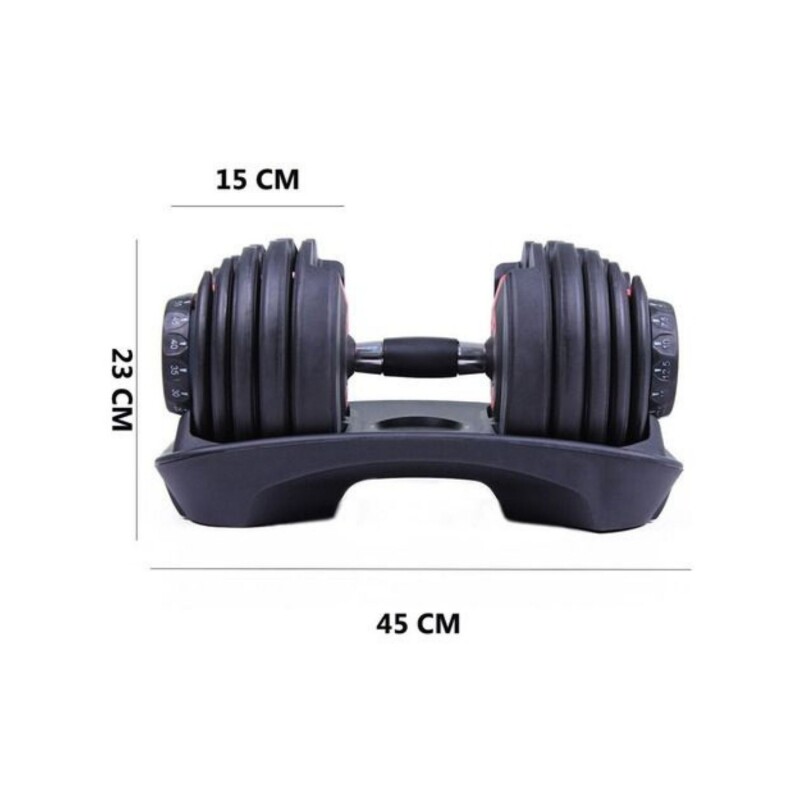 Mancuerna ajustable de 2.5 a 20kg Best Negro