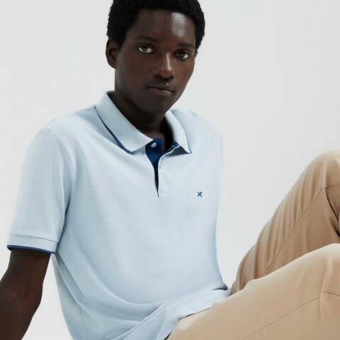 CAMISA POLO MM MASC CELESTE