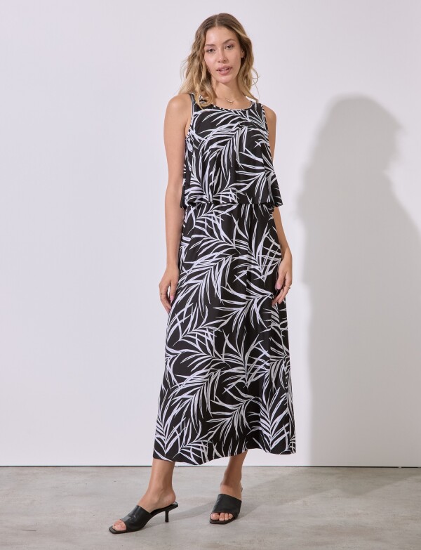 Vestido Maxi Print NEGRO/MULTI