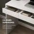 Escritorio Mesa ComboHome 120 Cm 2 Cajones Calidad Premium Blanco 1