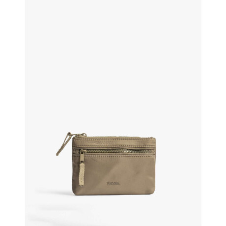 Monedero Nylon Con Bolsillo Verde Oliva