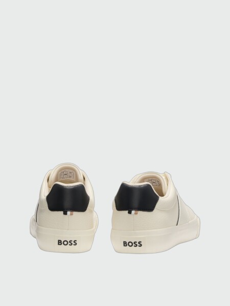 BOSS - Zapatillas Aiden Tenn Grained Blanco