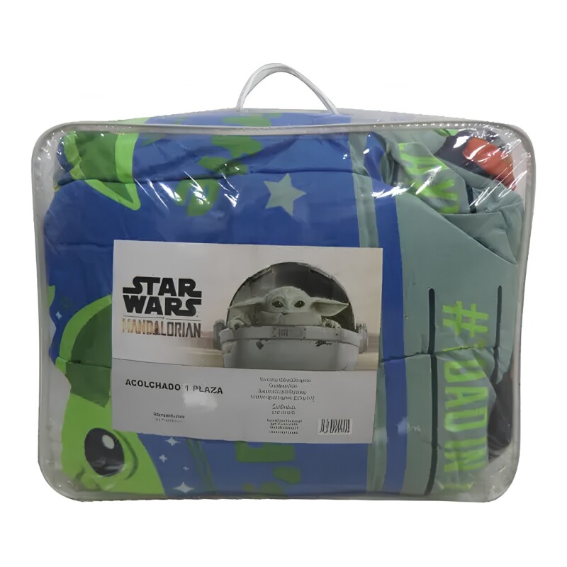 Acolchado Disney en Microfibra Infantil 1 Plaza Baby Yoda