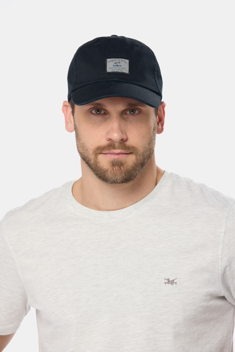 GORRO VISERA DE LONA CON PARCHE - Negro 