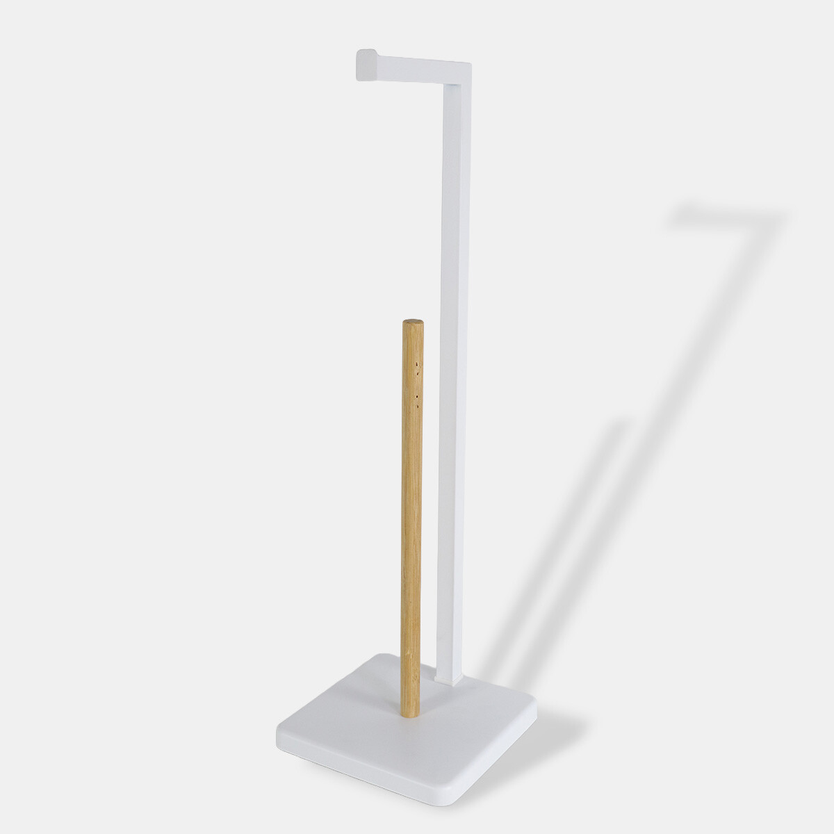 ORGANIZADOR METAL BLANCO/BAMBU P/PAPEL HIG 