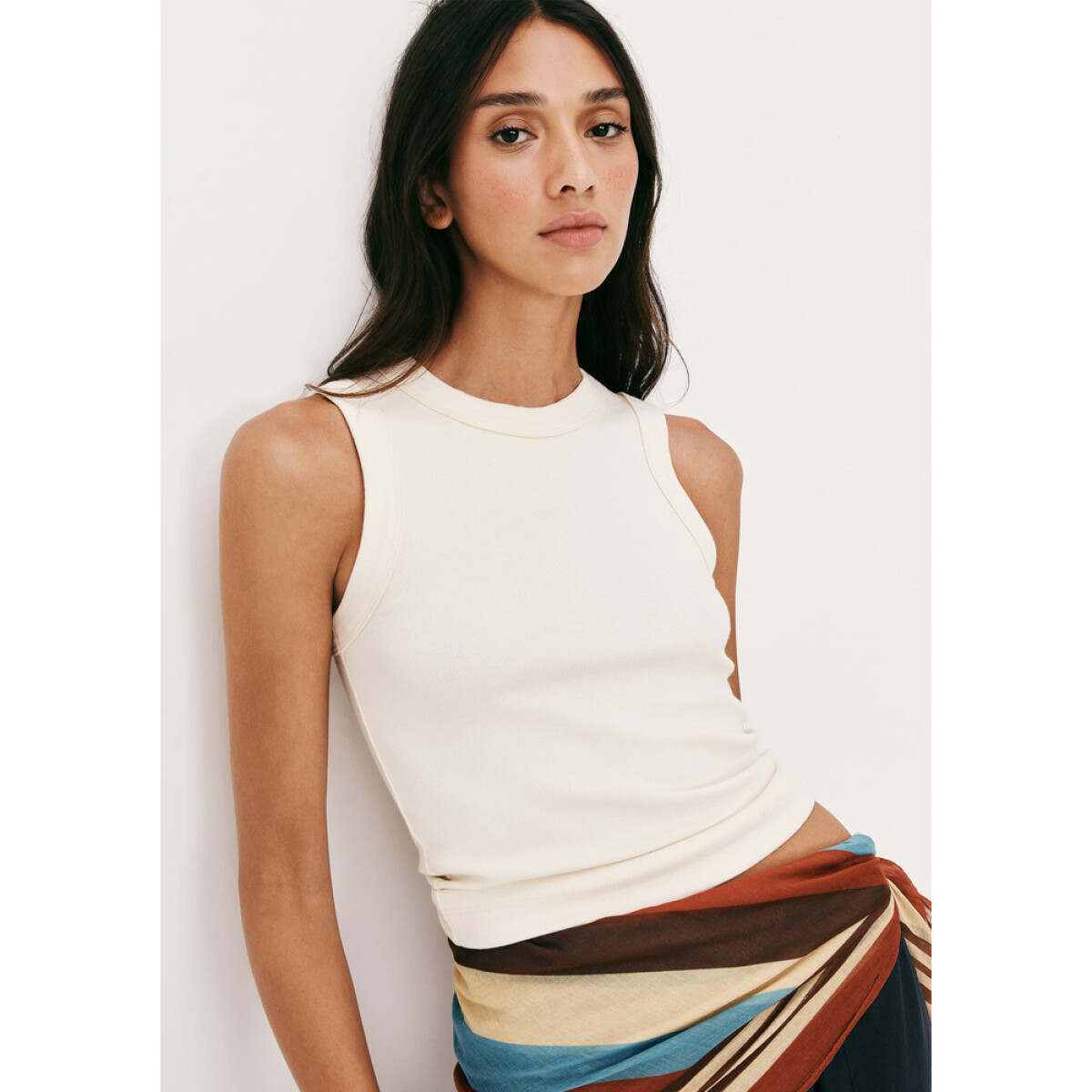 BLUSA SM FEM - BEGE MESCLA 