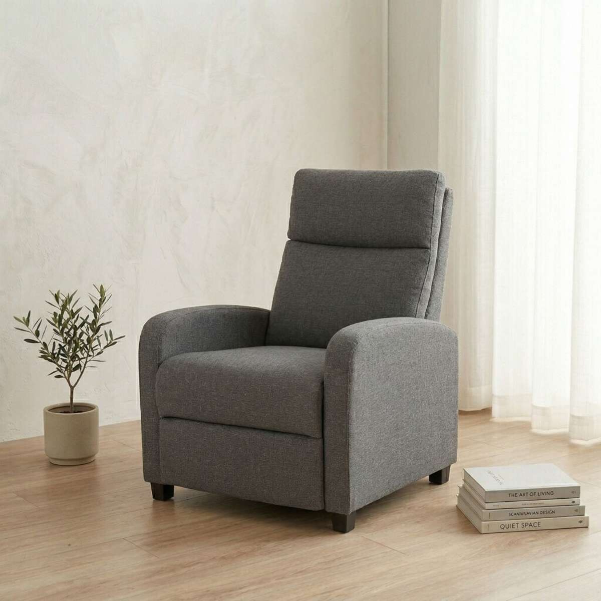 Butaca 1 Cuerpo Tela Repelente al Agua Living Barrel - Gris 