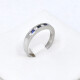 Anillo Medio Sin Fin En Oro Blanco, Brillantes Y Zafiros Anillo Medio Sin Fin En Oro Blanco, Brillantes Y Zafiros