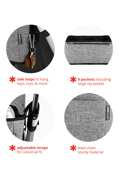 Organizador de cochecito, gris Organizador de cochecito, gris