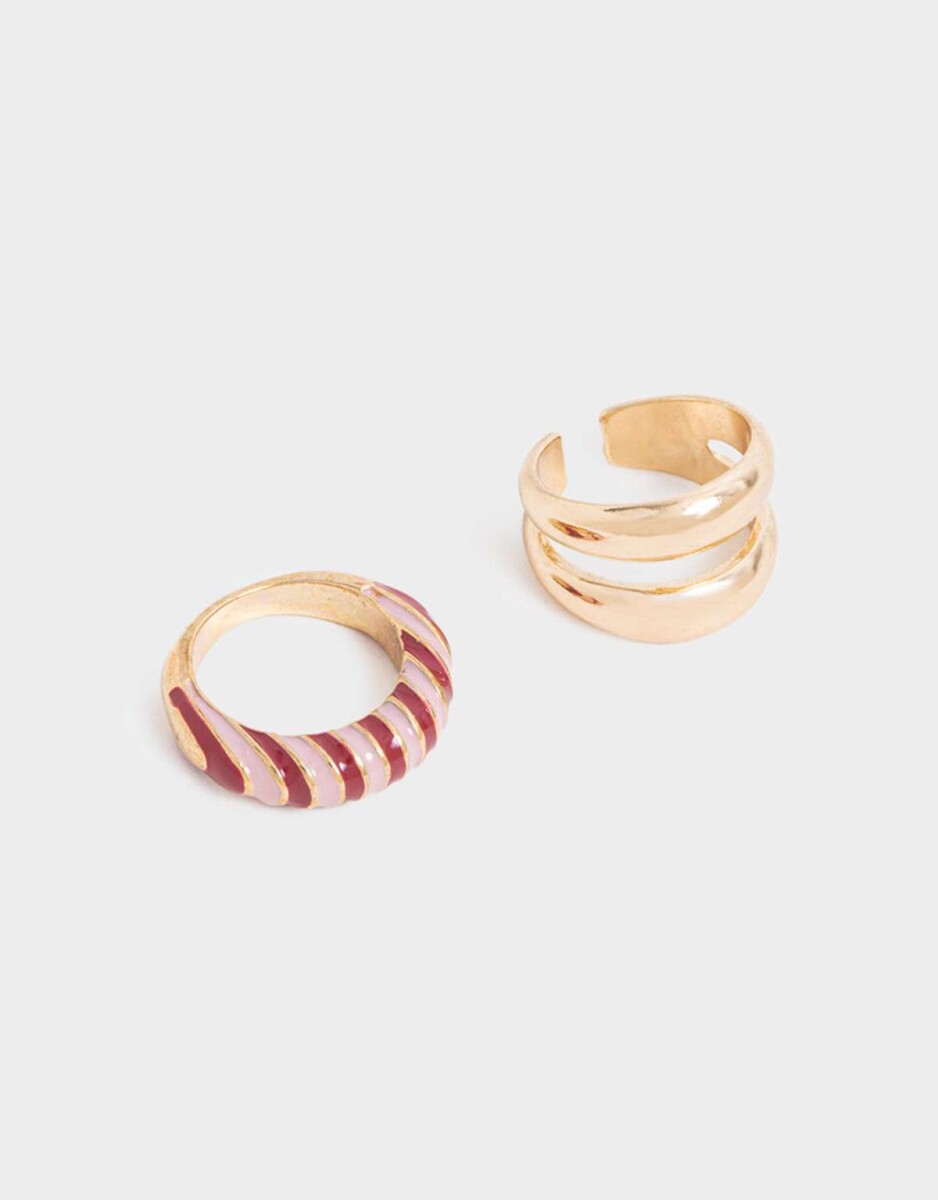 Sets Anillos Metal - Dorado 