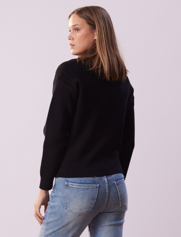 Cardigan Zip NEGRO