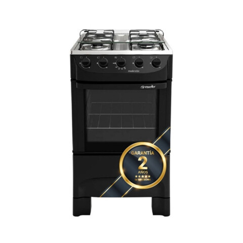 Cocina Mueller 4 Hornallas Súper Gas Negra Cocina Mueller 4 Hornallas Súper Gas Negra
