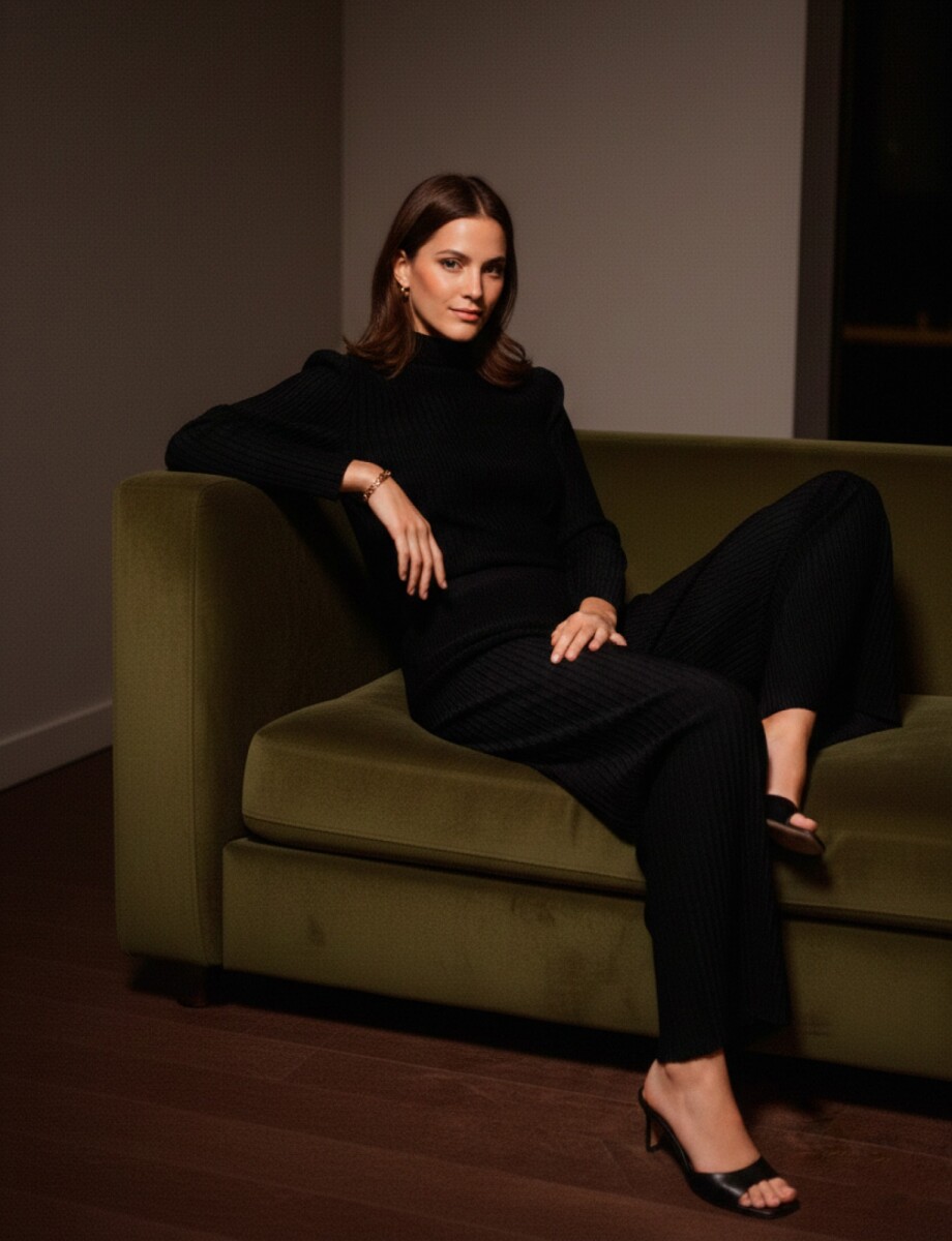 Palazzo Plisado - Negro 