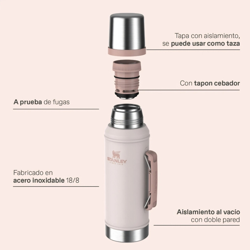 Termo Stanley Ultra 1.4 Litros Con Tapón Cebador Terracota