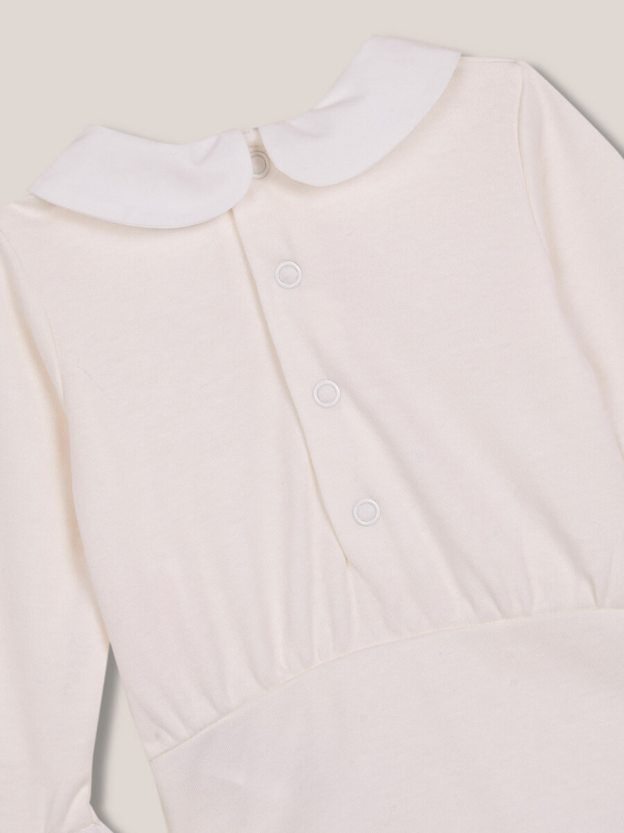 Body Manga Larga Cuello Peter Pan Blanco